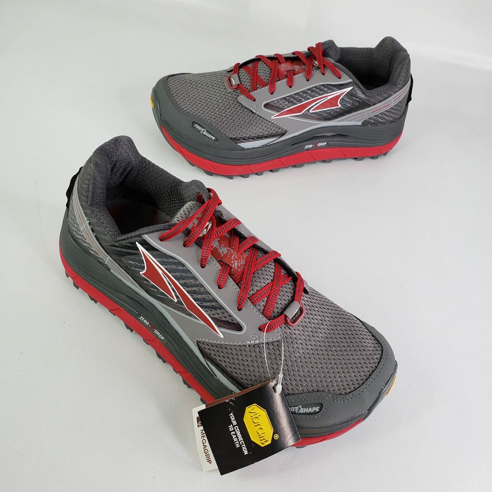 Altra Olympus 2.5 Trail Running Shoes Mens 11 Gray Red AFM1759F New Vibram